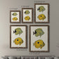 Yellow & Grey Fish III - Premium Framed Canvas 2 Piece Set - Ready to Hang