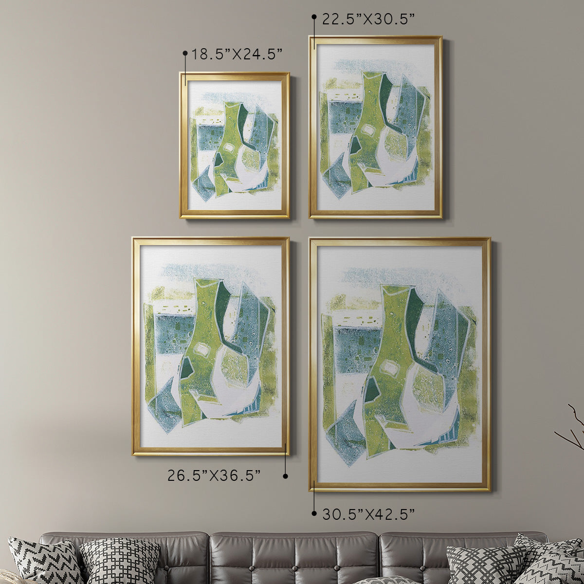 Jubilee Jugs IV - Modern Framed Canvas Print