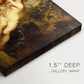 Canvas art print of mythological figures interacting in dramatic outdoor scene, highlighting texture and gallery-wrapped edges