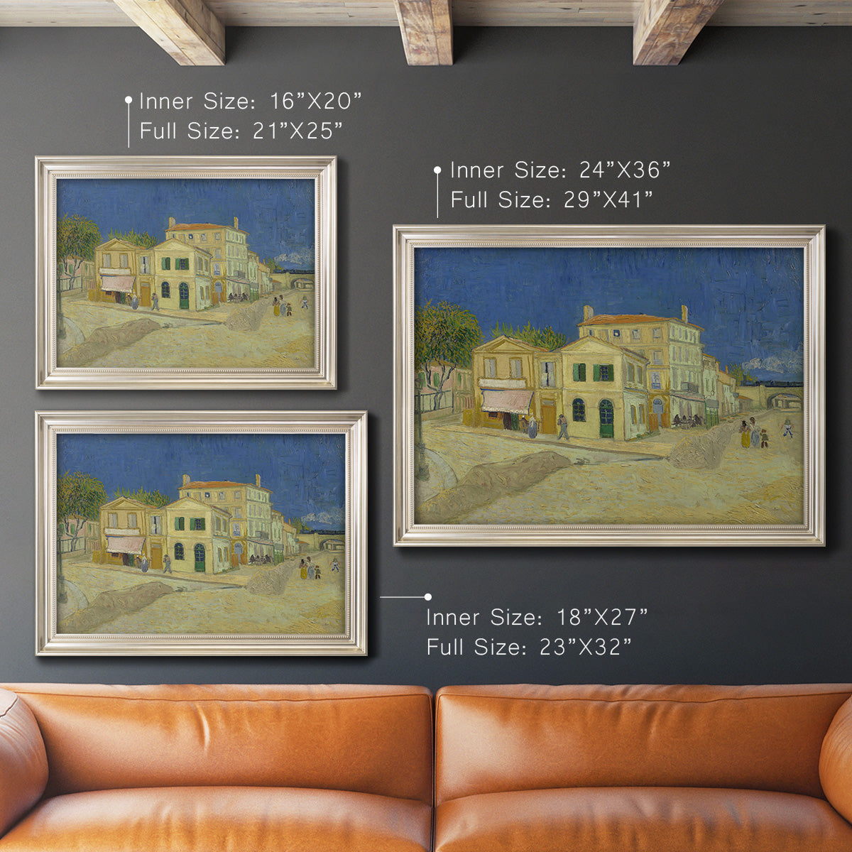 The Yellow House - Ornate Framed Canvas Print