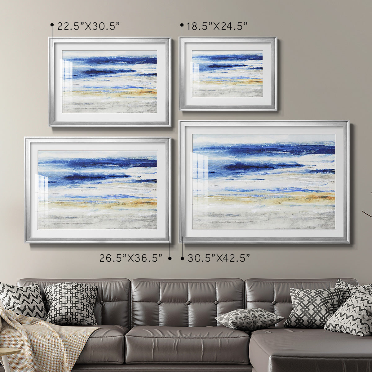 Choppy Seas I - Modern Framed Art Print