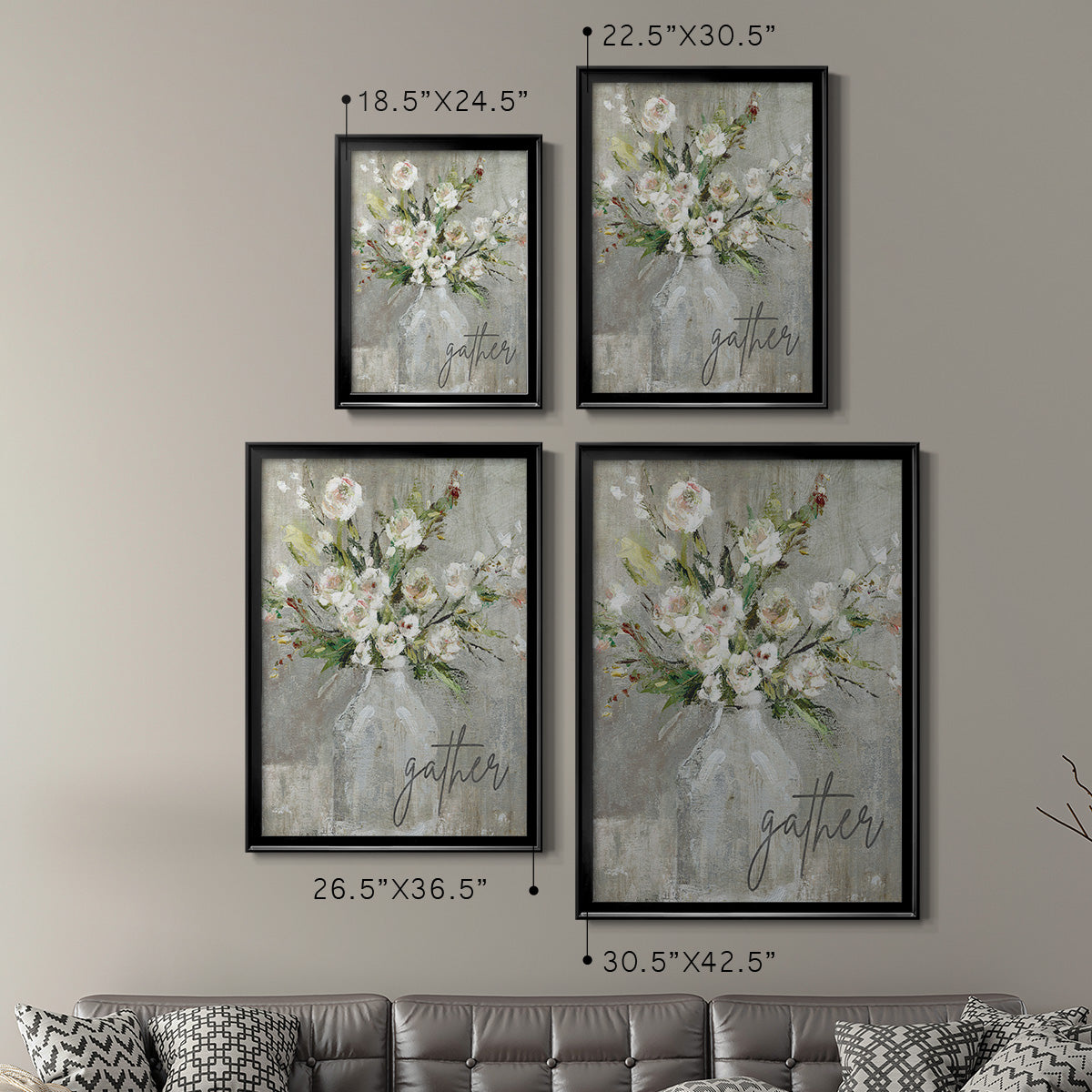 Gather - Modern Framed Canvas Print