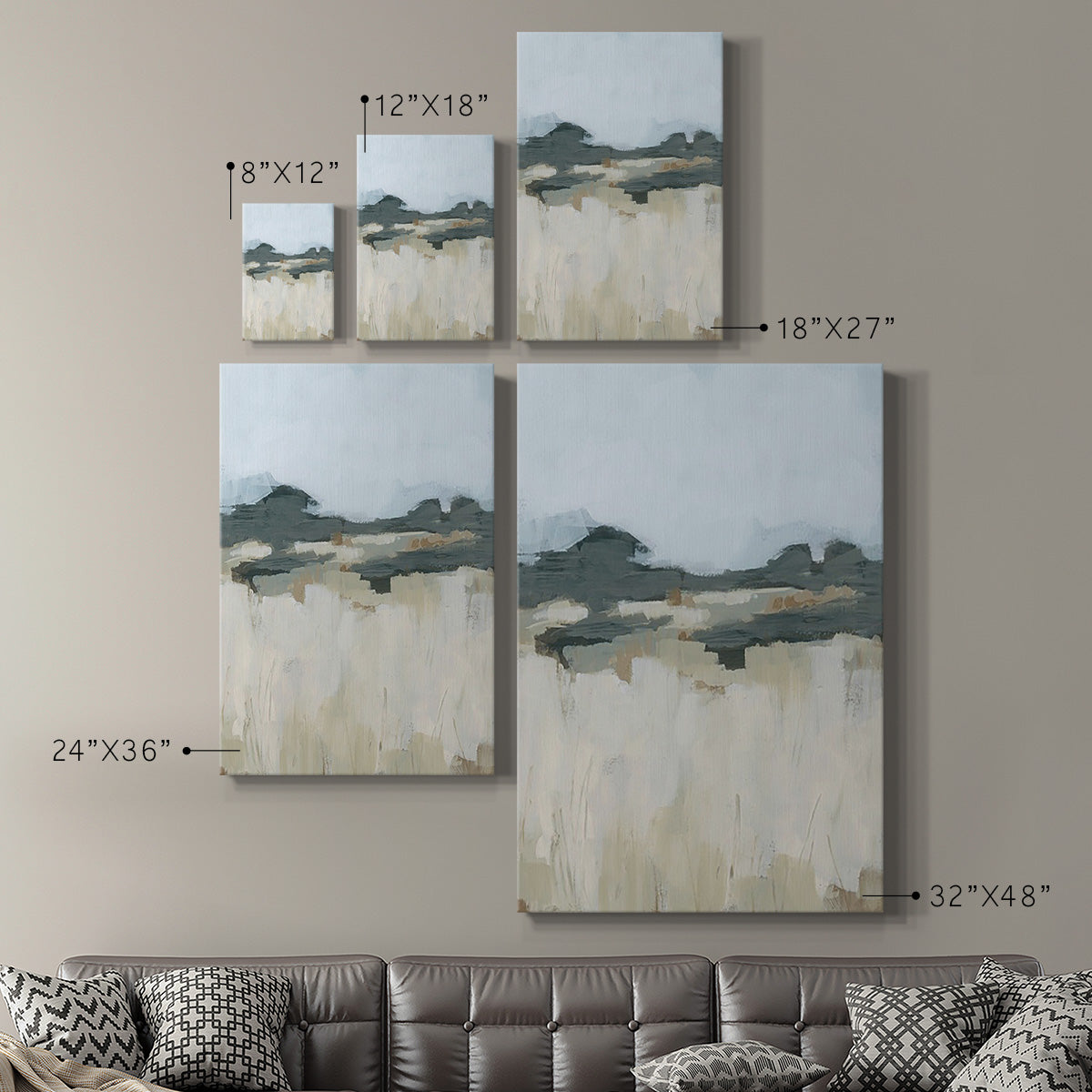 Brushstroke Badlands II - Canvas Art Print