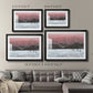 Sunset Snowfall II - Modern Framed Art Print