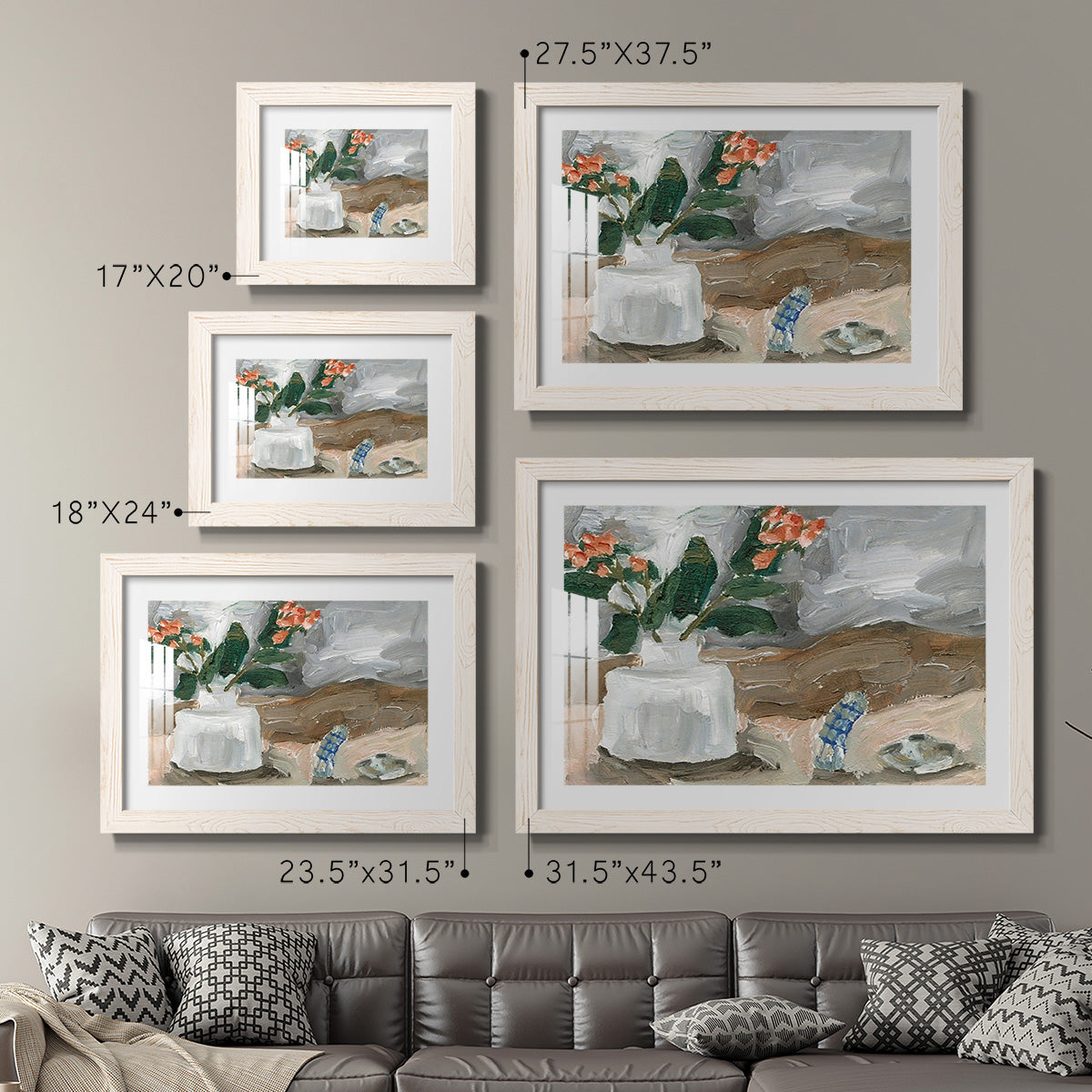 Vase of Pink Flowers III - Barnwood Framed Art Print