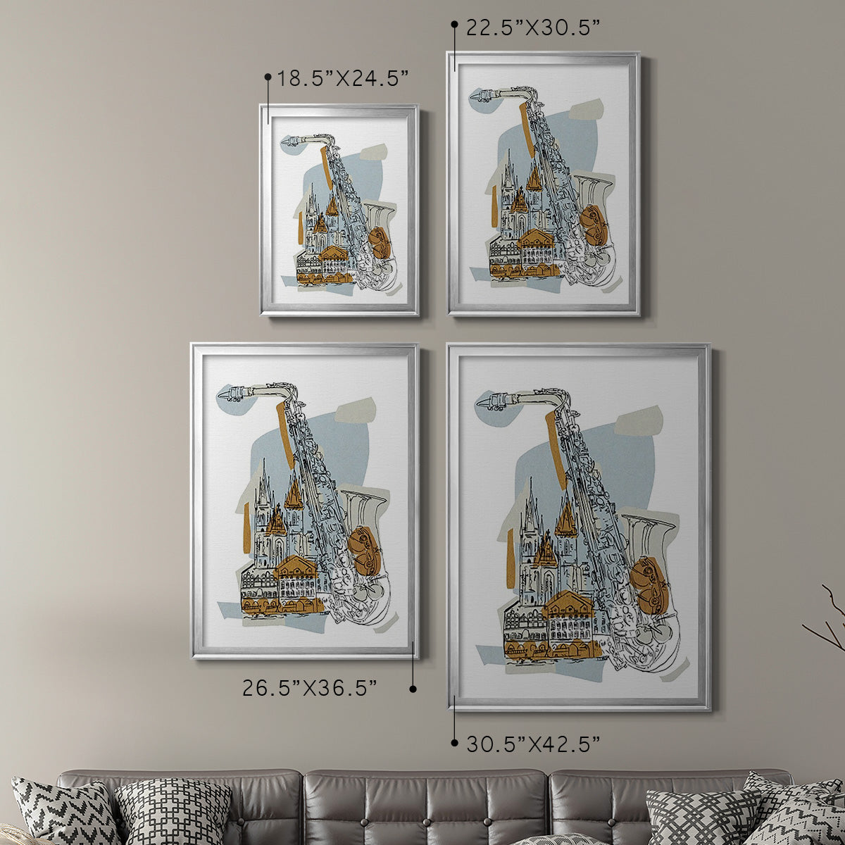 Rehearsal II - Modern Framed Canvas Print