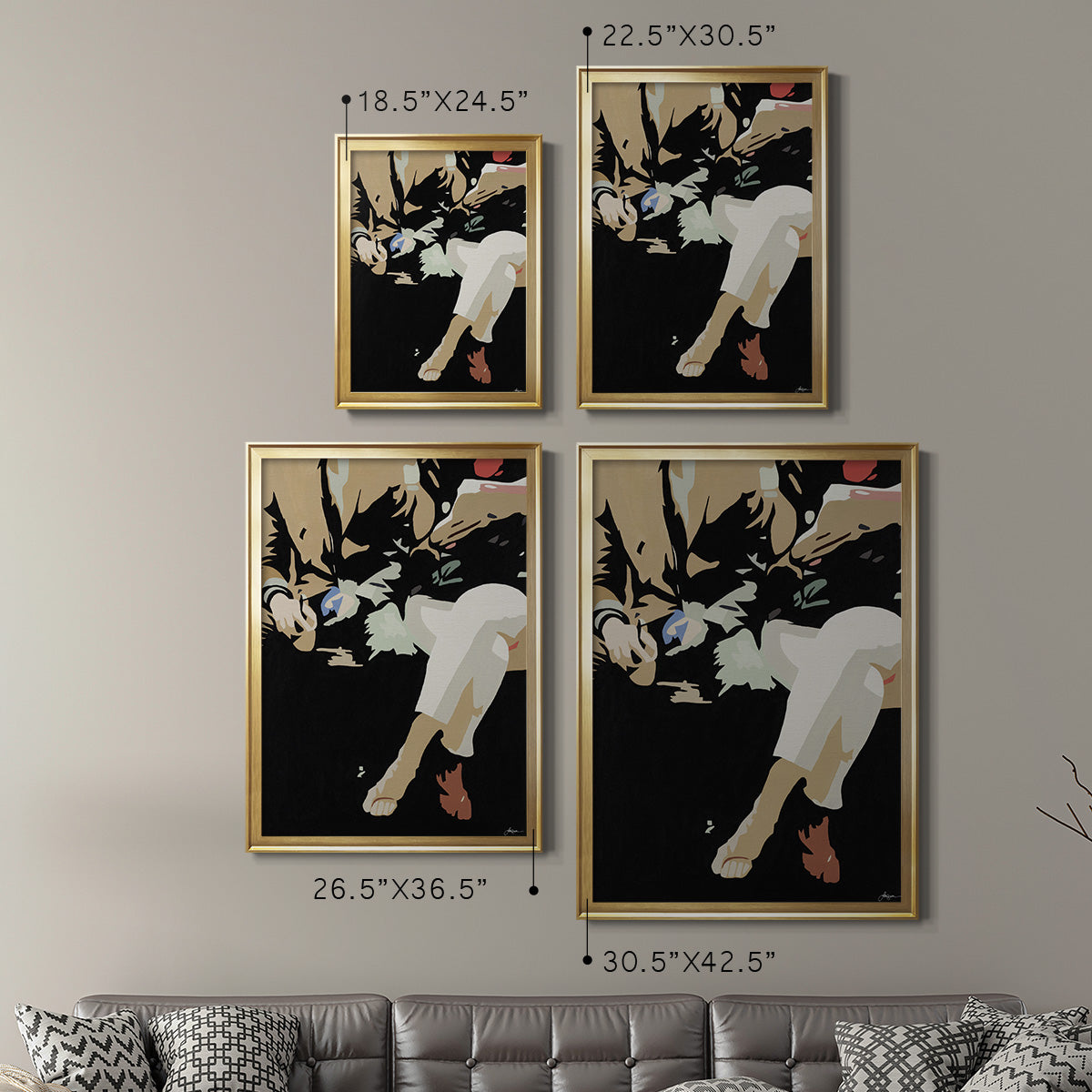 Them #4 -  Framed Canvas Print