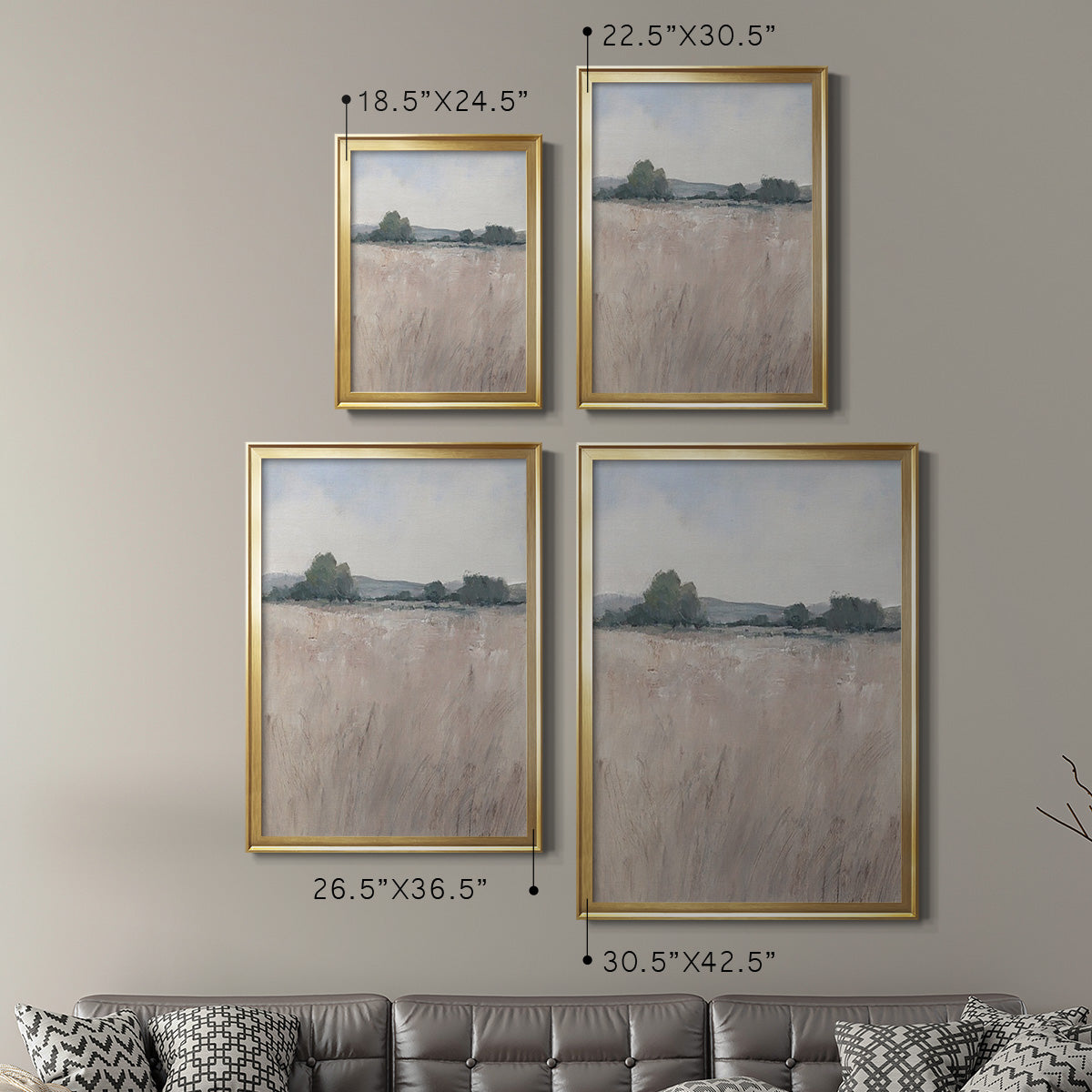 Place & Time II - Modern Framed Canvas Print