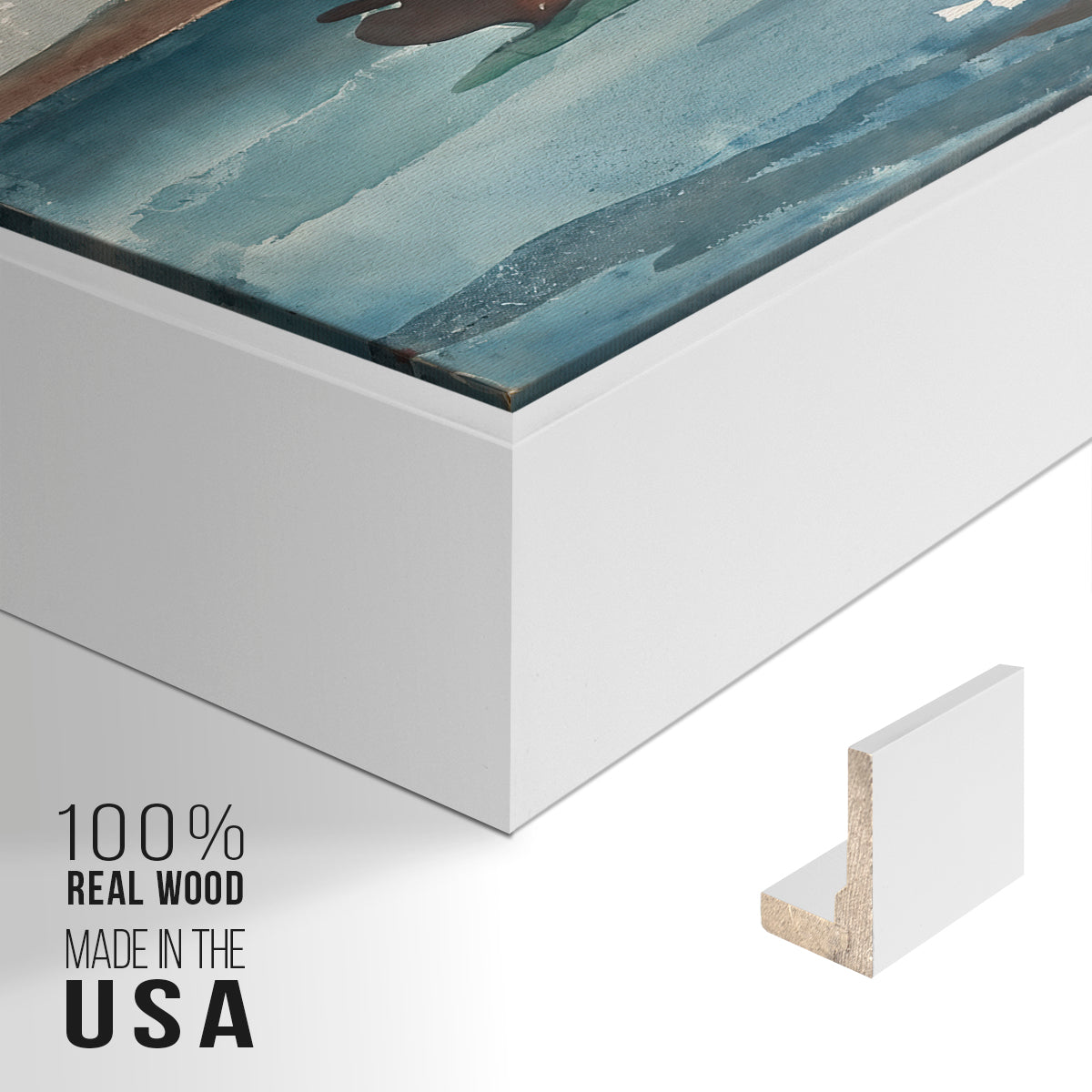 Sloop, Nassau, 1899 - Floater Framed Canvas Print