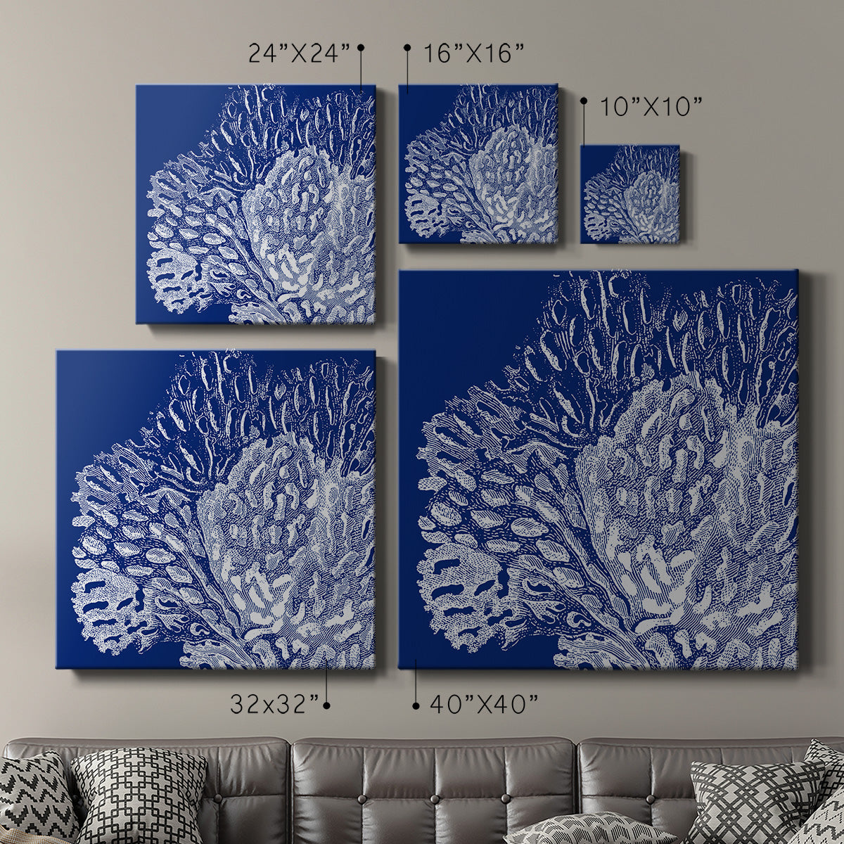 Saturated Coral III - Canvas Art Print