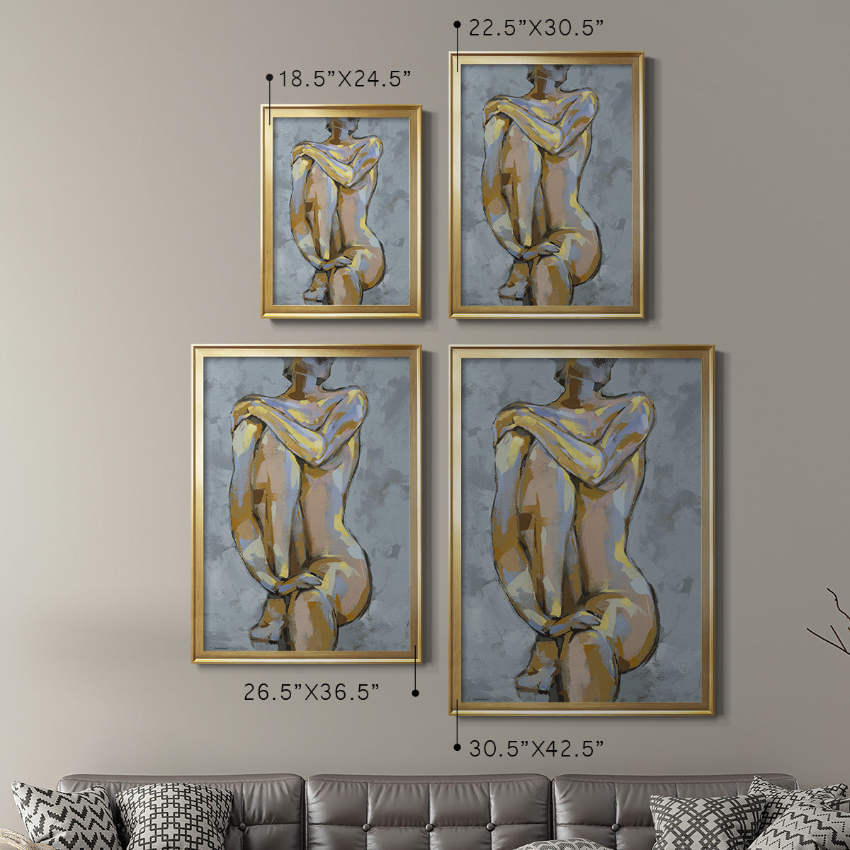 Grey Maiden I -  Framed Canvas Print