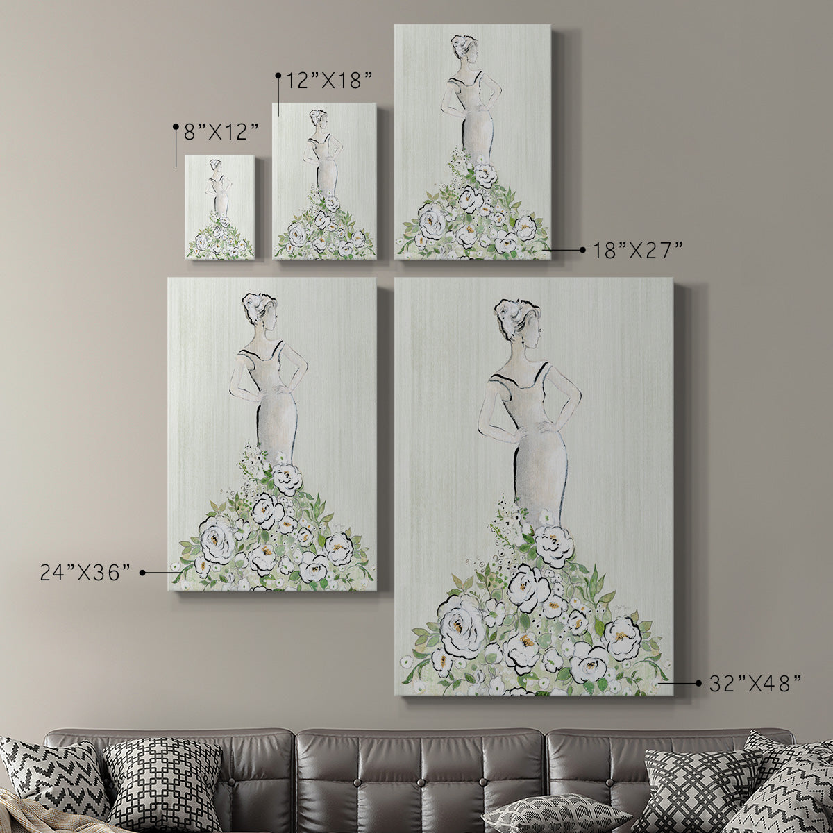 Fashion Floral Figurative - Canvas Art Print