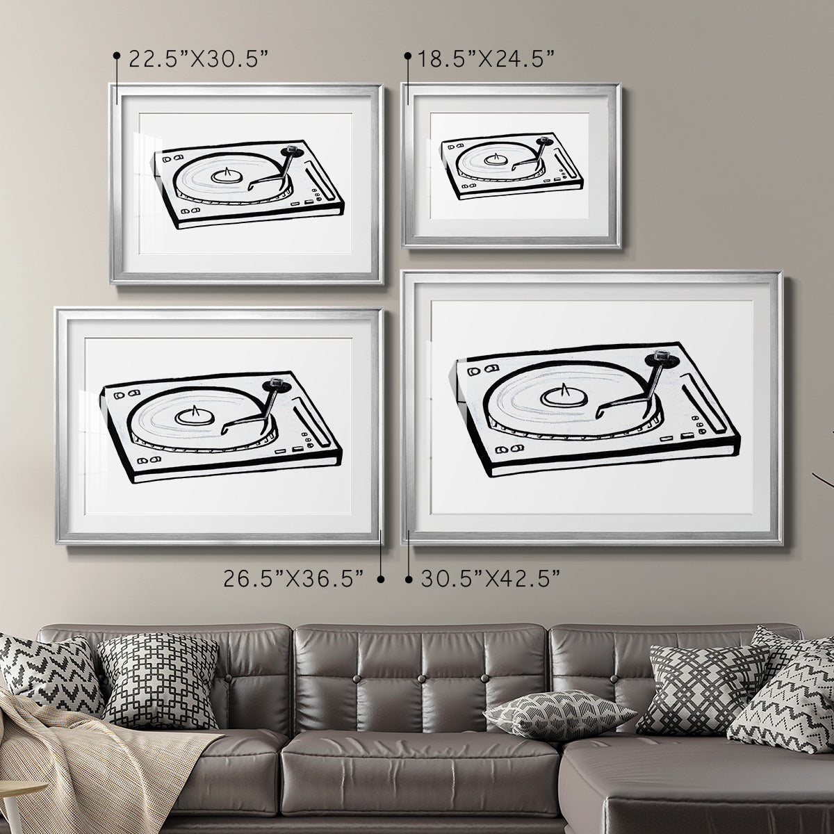 Vinyl Sketch Premium Framed Print - Ready to Hang