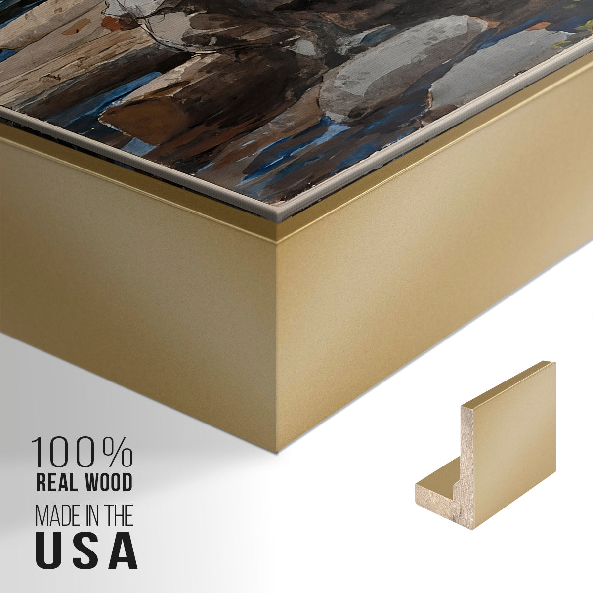 Hudson River, 1892 - Floater Framed Canvas Print