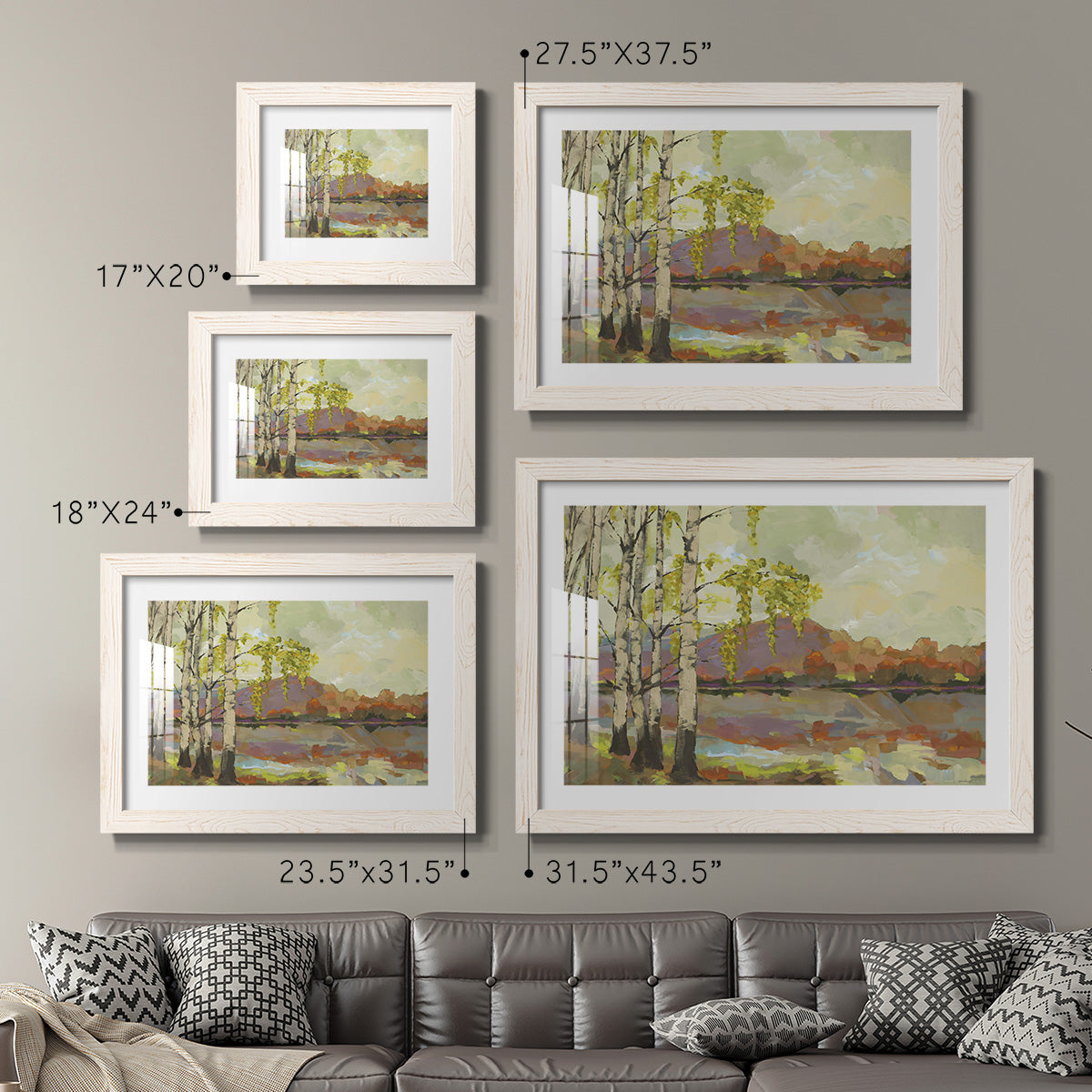 Birch Stand - Barnwood Framed Art Print