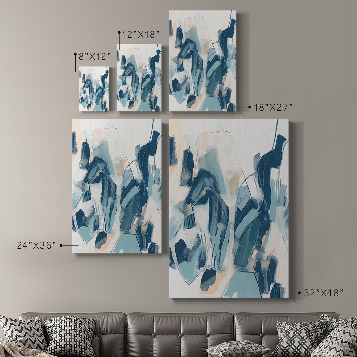 Interlocking Melody II Premium Gallery Wrapped Canvas - Ready to Hang