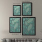 Blue Orbs II - Modern Framed Canvas Print