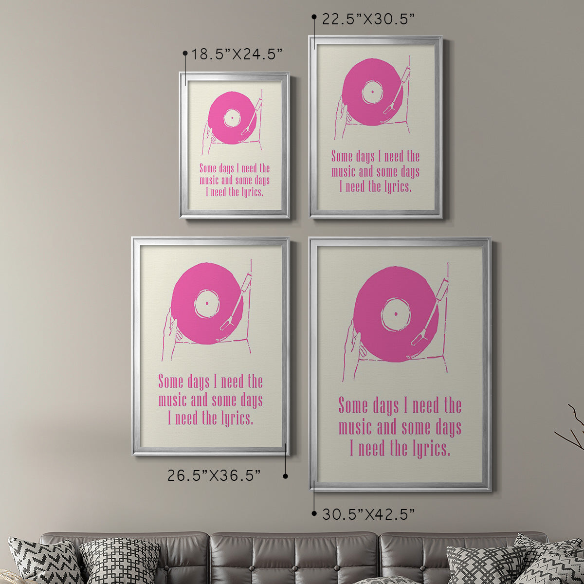 Sweet Melody II - Modern Framed Canvas Print