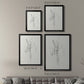 Neutral Iris Sketch II - Modern Framed Canvas Print