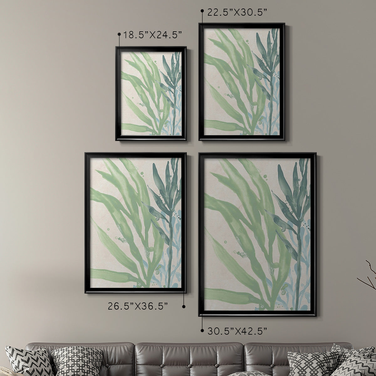 Swaying Seagrass IV - Modern Framed Canvas Print