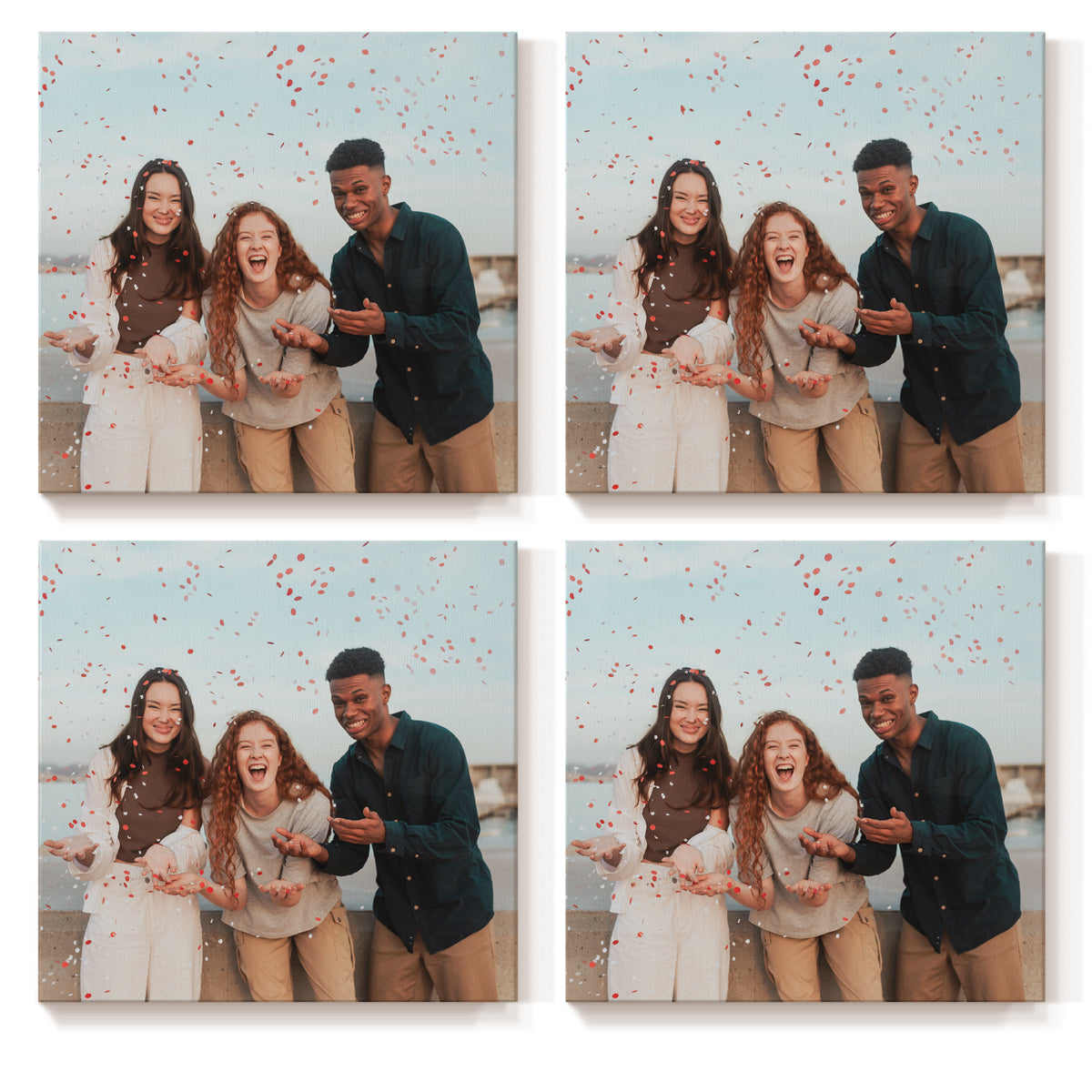 Set of 4 Restickable Custom Framed Photos - 8" x 8"