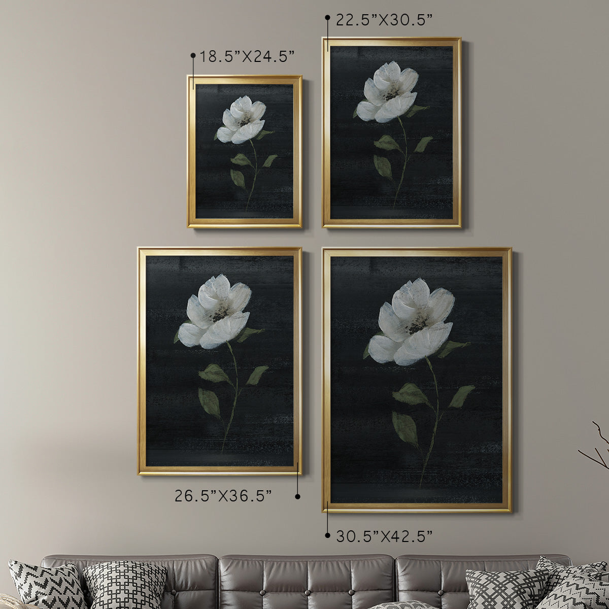 Country Botanical II - Modern Framed Canvas Print