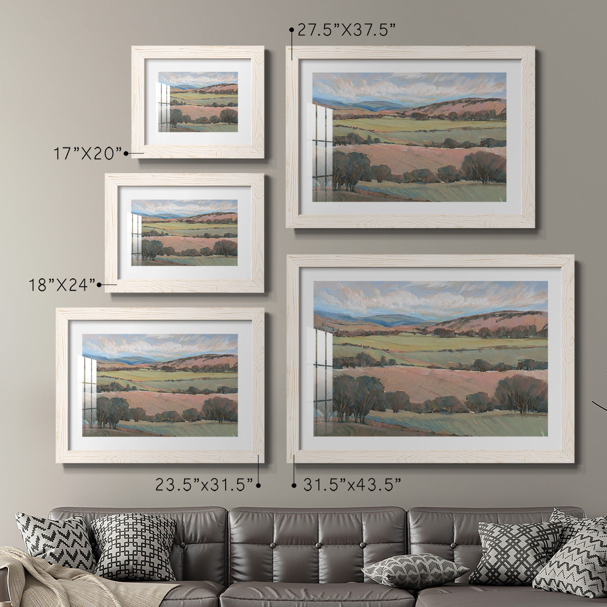 Hilly Countryside I - Barnwood Framed Art Print