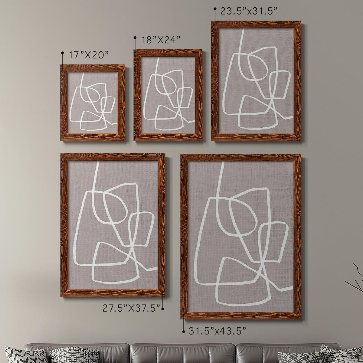 Linen Roundabout I - Premium Framed Canvas 2 Piece Set - Ready to Hang