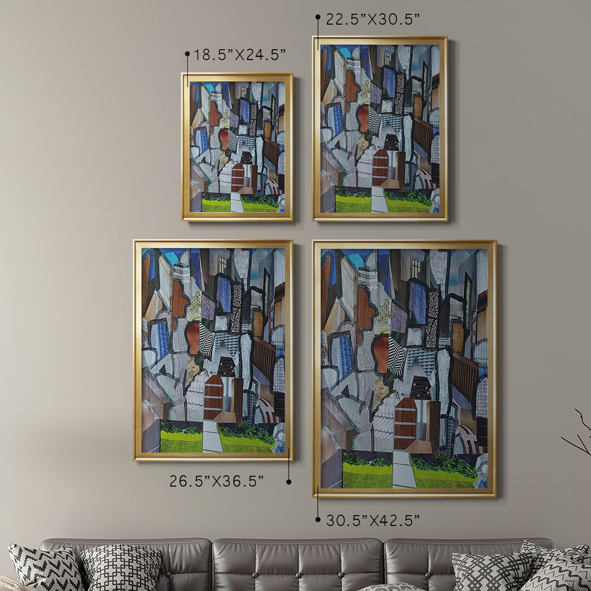 Chicago Grant Park - Modern Framed Canvas Print