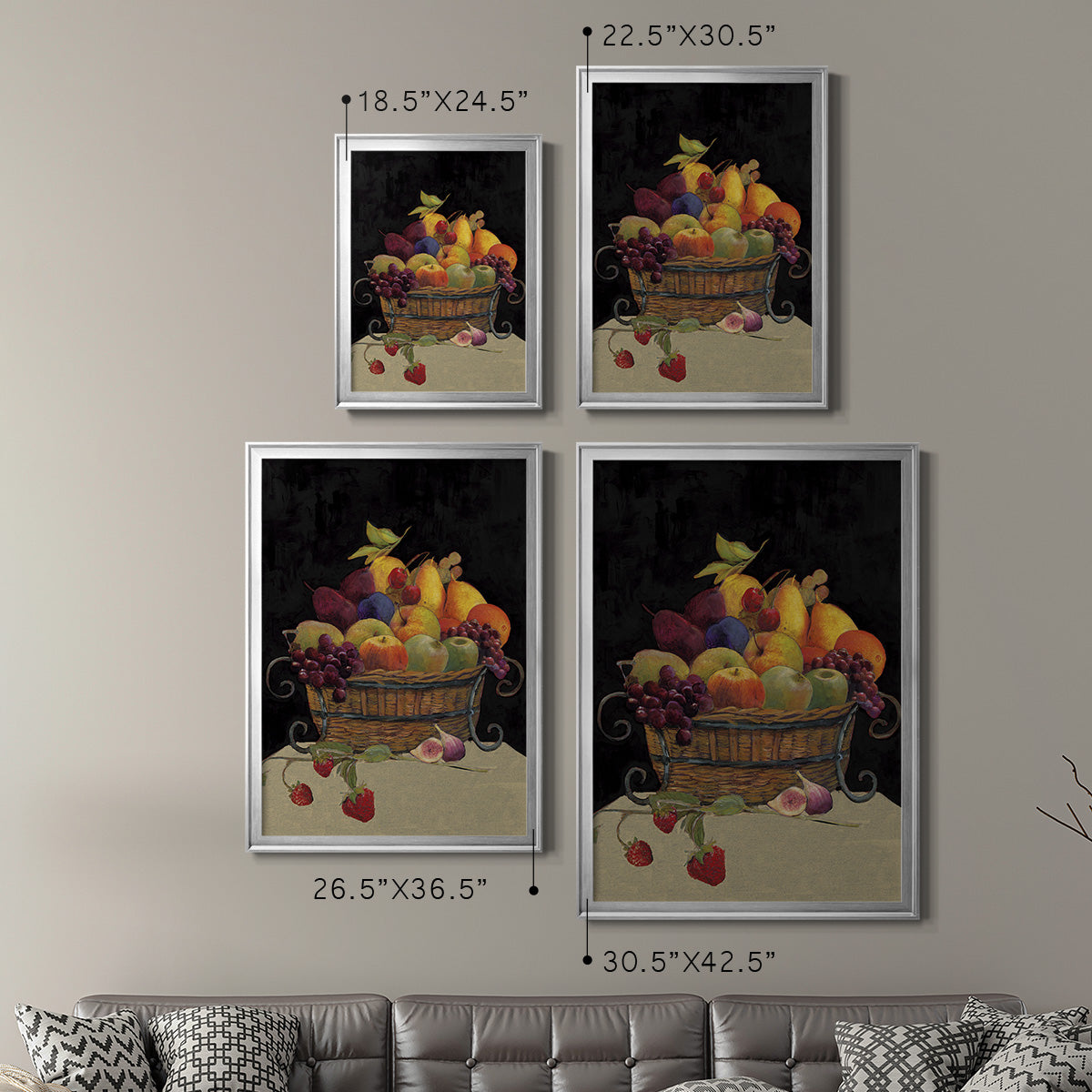 Fruit Basket I Revisit - Modern Framed Canvas Print