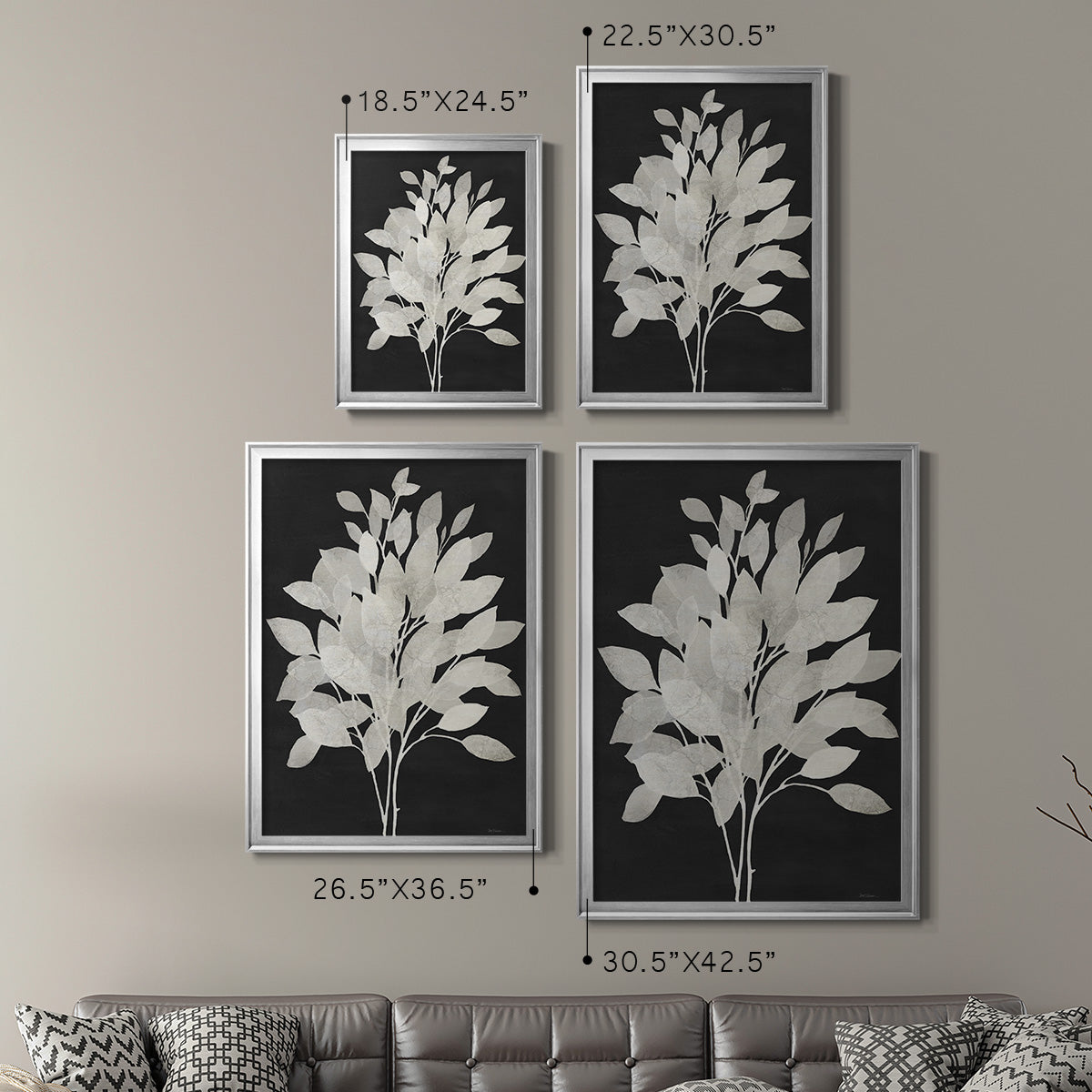 Misty Branches I - Modern Framed Canvas Print