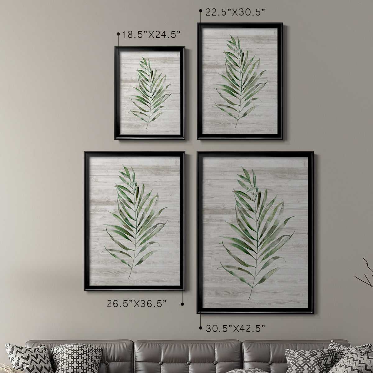 Tropic Frond II - Modern Framed Canvas Print