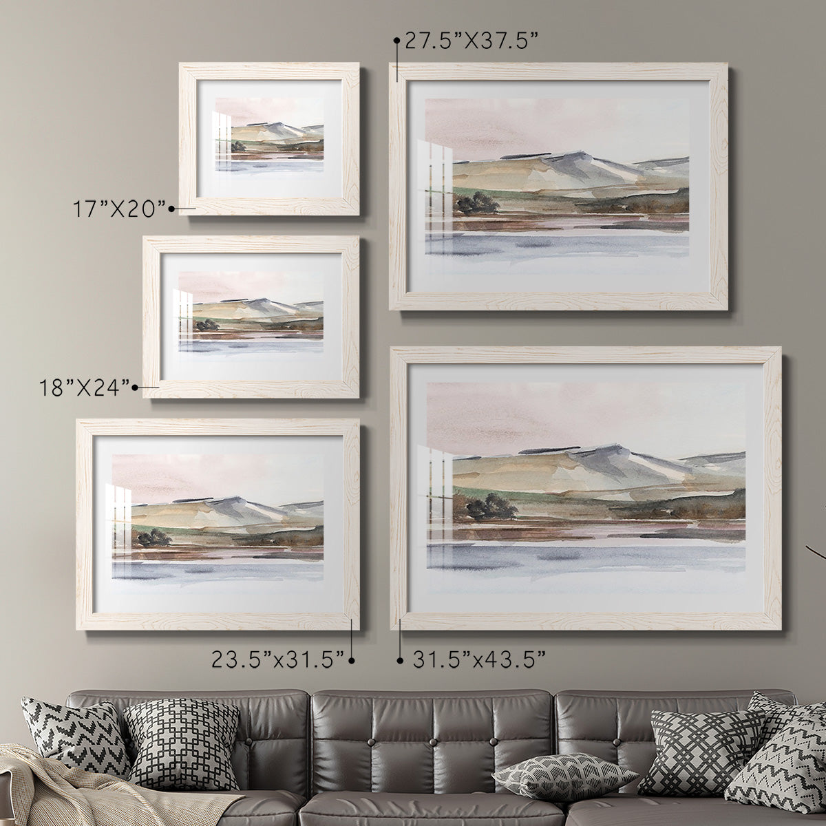 Autumn Mountain Valley I - Barnwood Framed Art Print