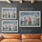 Impressionist harbor scene by Paul Signac in an ornate weathered white frame shown in multiple size options.