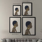 Heavenly Hair IV - Modern Framed Canvas Print