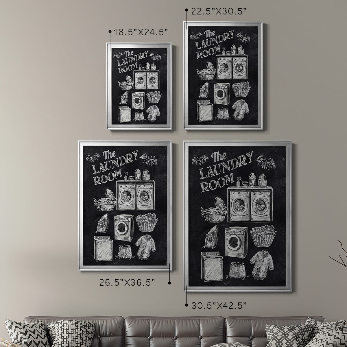 Laundry Room - Modern Framed Canvas Print