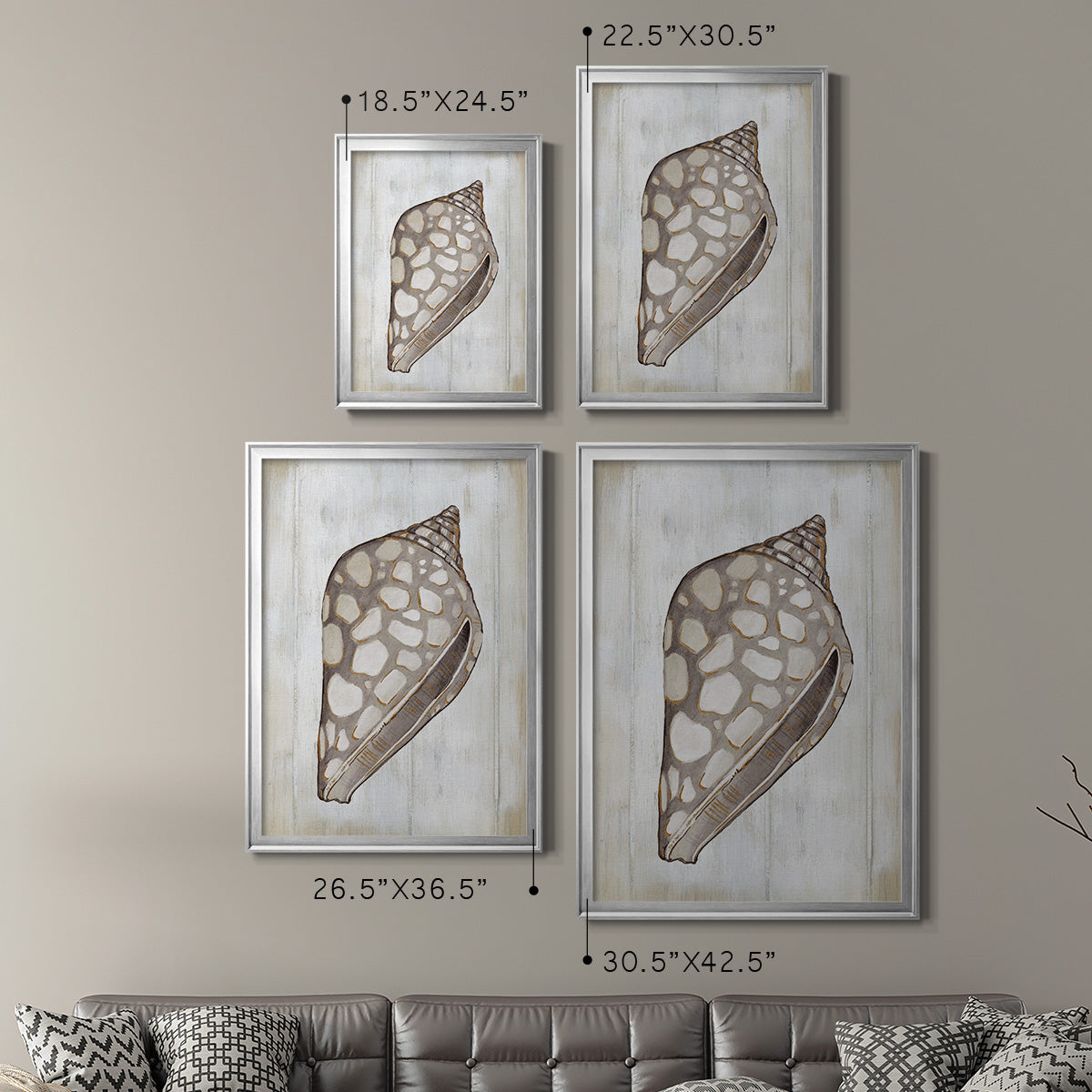 Ocean Cone I - Modern Framed Canvas Print