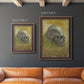 Profile skull study artwork by Vincent van Gogh in an ornate bronzed mahogany wood frame shown in multiple vertical size options.