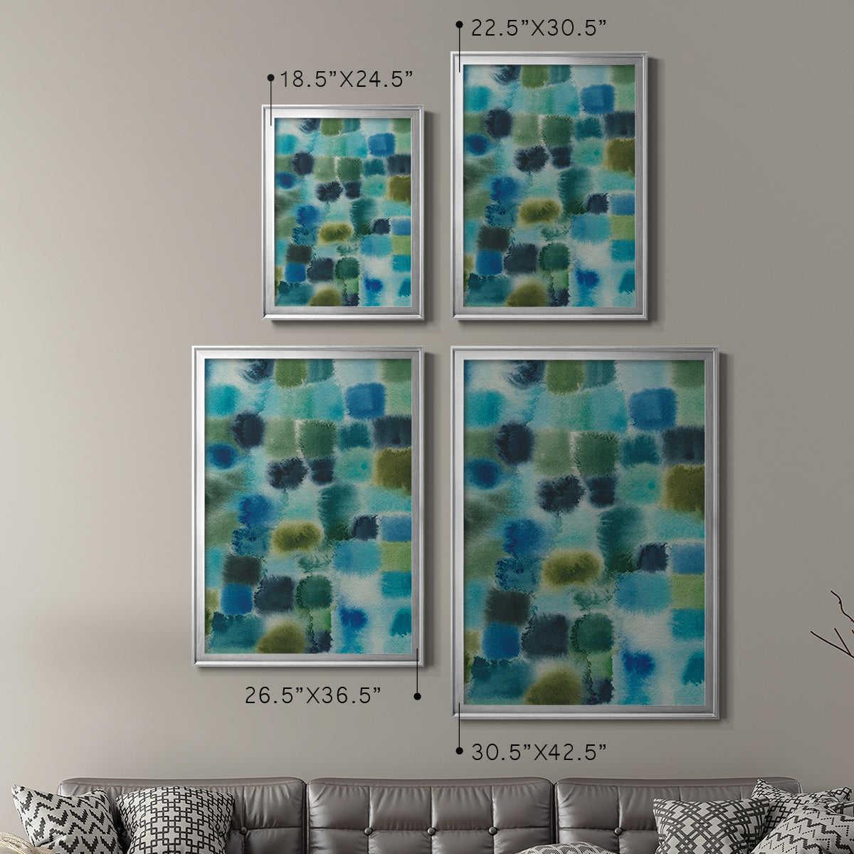 Earthy Plexus II - Modern Framed Canvas Print