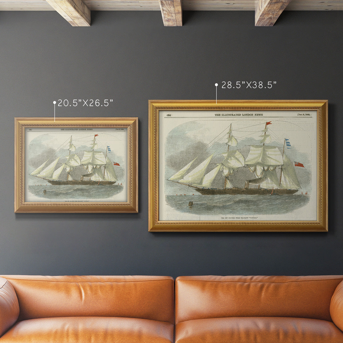 Antique Clipper Ship III Premium Framed Canvas- Ready to Hang