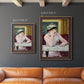 Impressionist portrait scene with plum brandy by Édouard Manet in an ornate bronzed mahogany wood frame shown in multiple vertical size options.