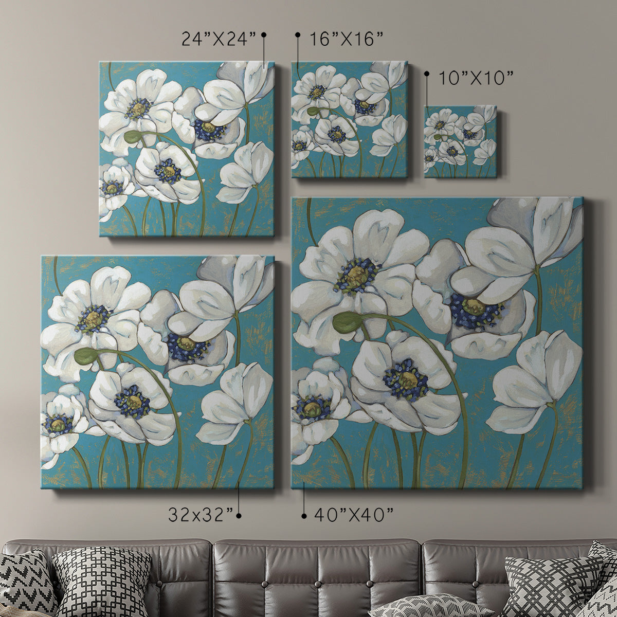 Lakeside Poppies I - Canvas Art Print