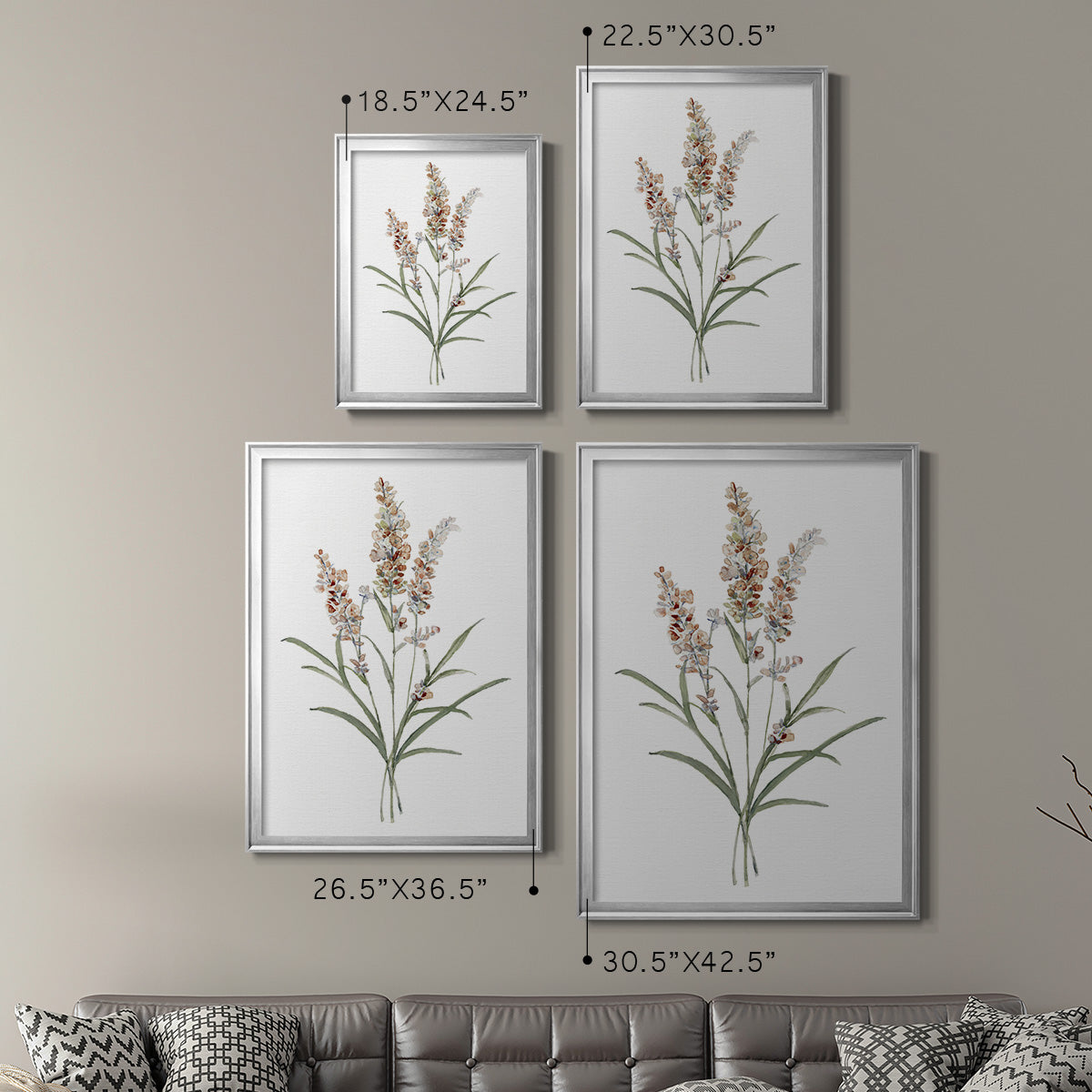 Dainty Botanical I - Modern Framed Canvas Print