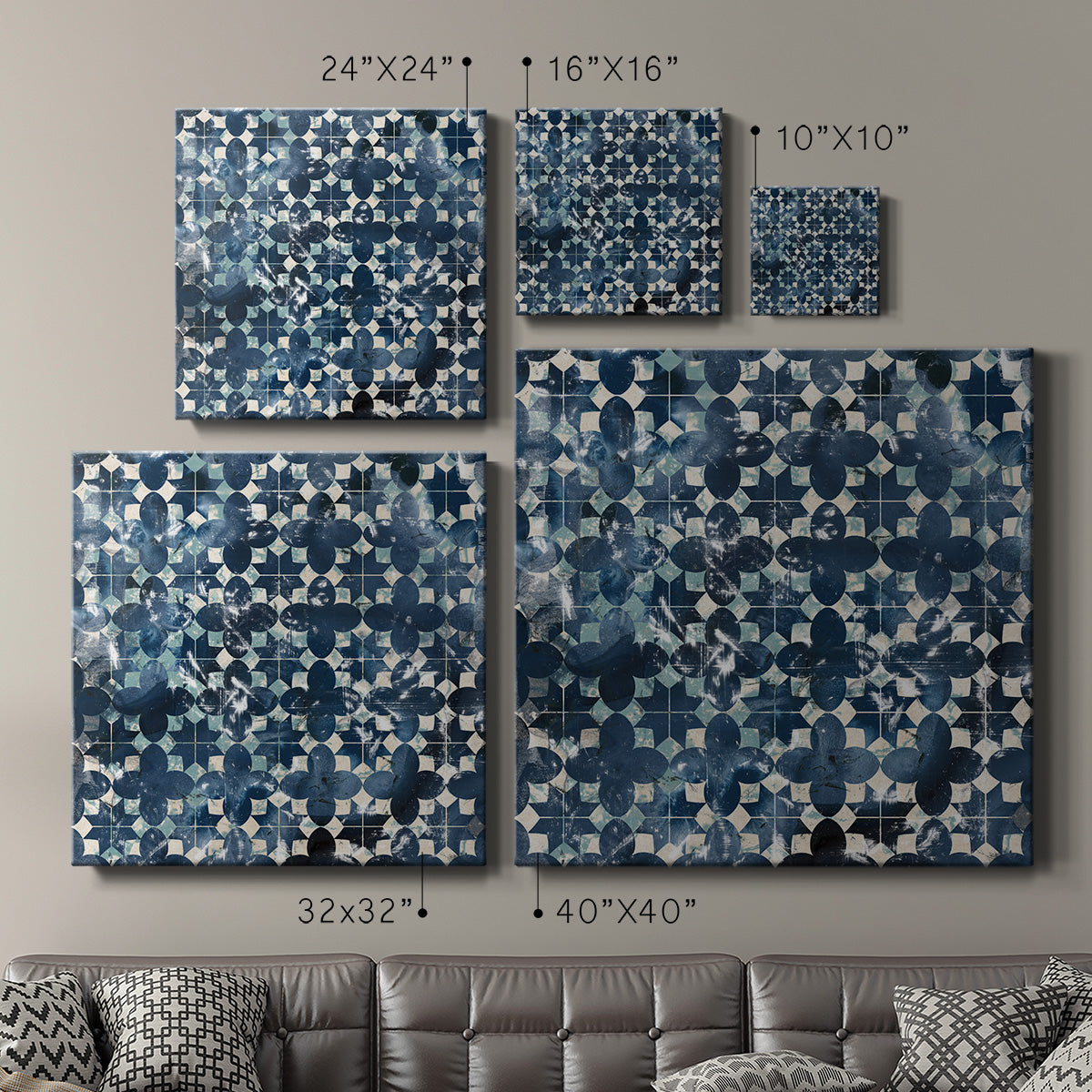 Tile-Dye VII - Canvas Art Print