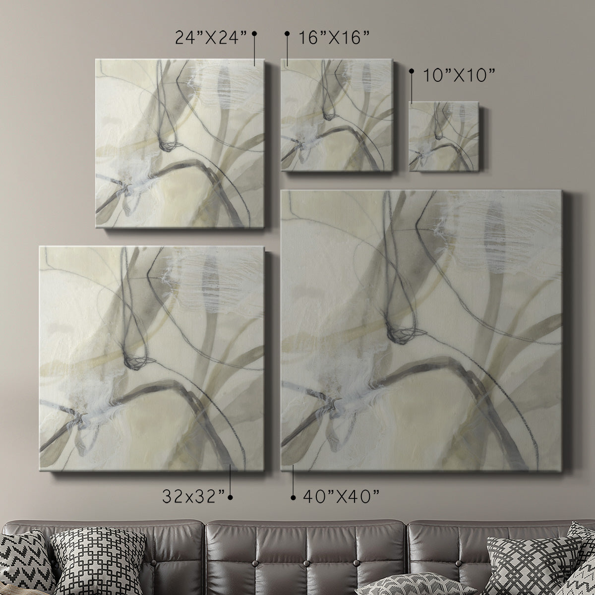Flowing Neutrals II - Canvas Art Print