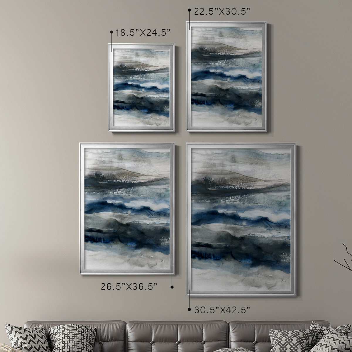 Ocean Depths - Modern Framed Canvas Print