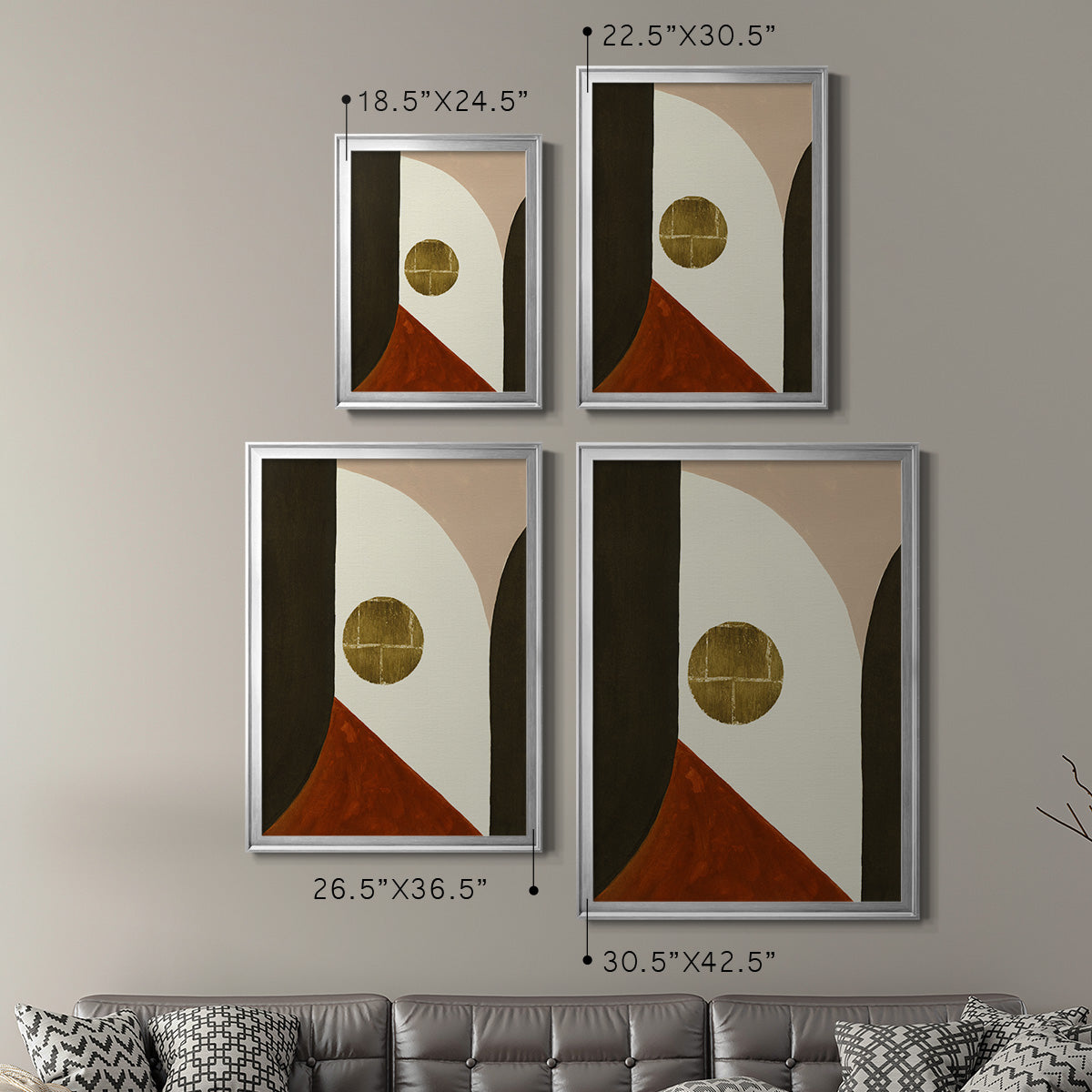 High Notes I - Modern Framed Canvas Print