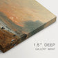 Canvas art print of a coastal shoreline with waves and open sky along beach, highlighting texture and gallery-wrapped edges