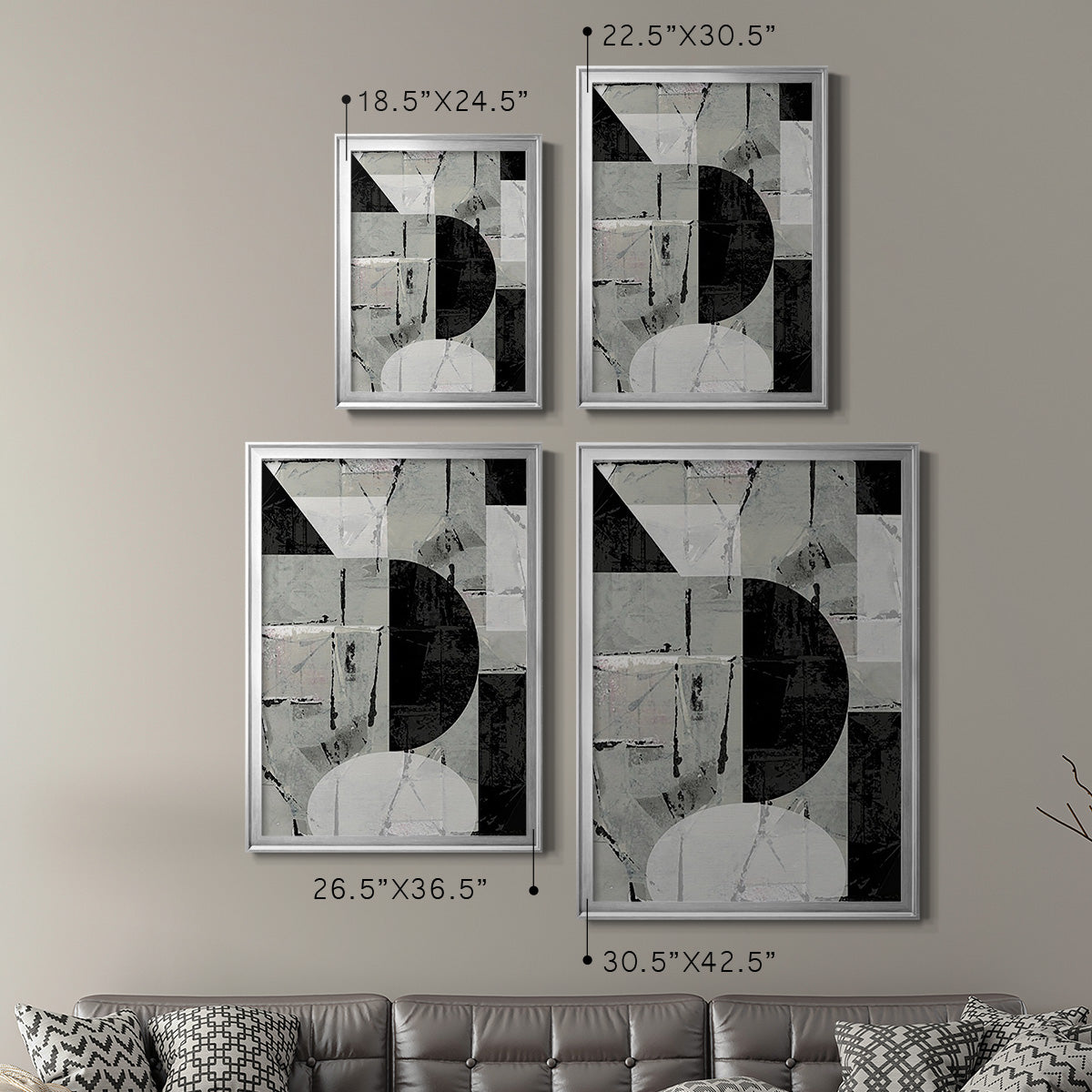 Abstract Neutrality I - Modern Framed Canvas Print