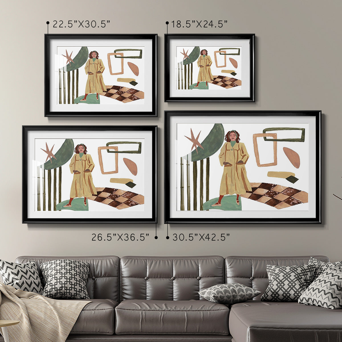 Vintage Vibes VI Premium Framed Print - Ready to Hang